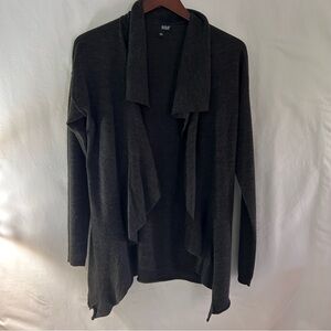 a.n.a Charcoal Open Shawl Front Cardigan Small